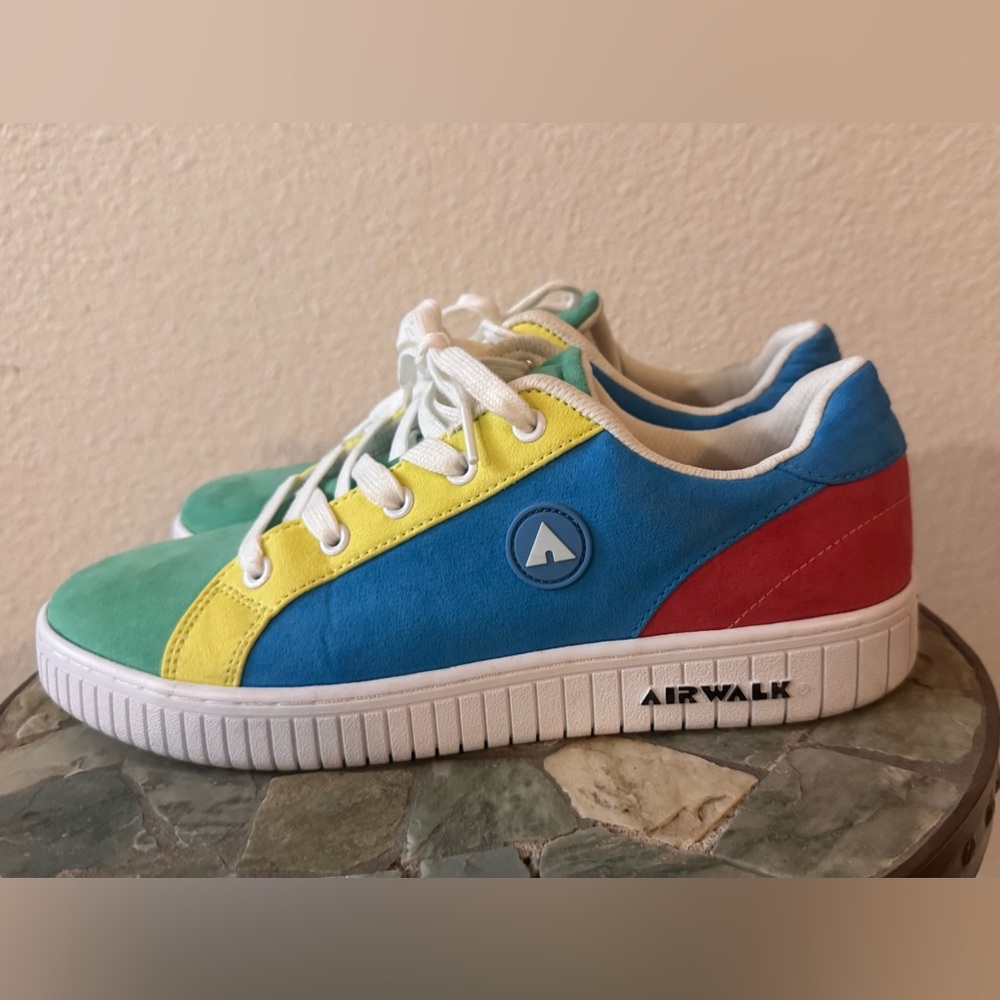 Airwalk Green and Yellow Sneakers Vibrant Athletic Style
